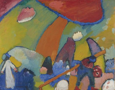 Escena de playa, 1909 de Wassily Kandinsky