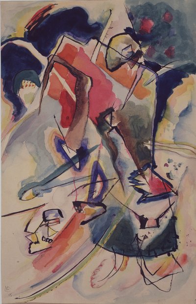 Composición con figura de mujer, 1915 de Wassily Kandinsky