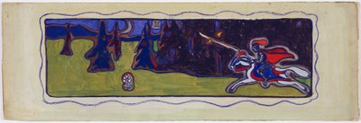 Crepúsculo, verso: boceto de una pareja de Wassily Kandinsky