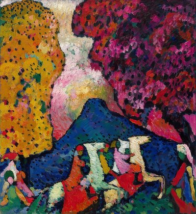 La montaña azul. 1908-09 de Wassily Kandinsky