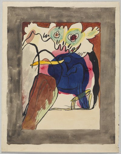 Borrador para la portada del almanaque "Der Blaue Reiter" de Wassily Kandinsky