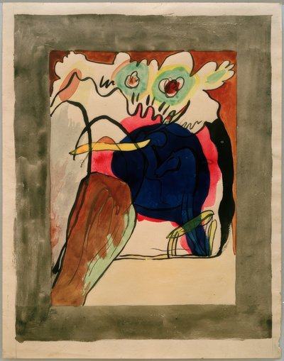Diseño para la portada del almanaque Der Blaue Reiter de Wassily Kandinsky