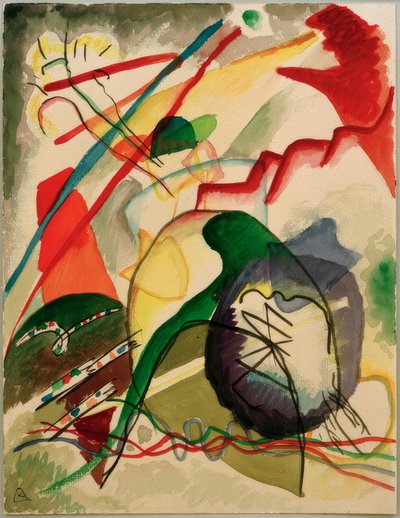 Diseño para cuadro con borde blanco de Wassily Kandinsky