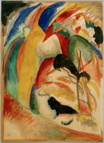Diseño para cuadro con forma blanca de Wassily Kandinsky