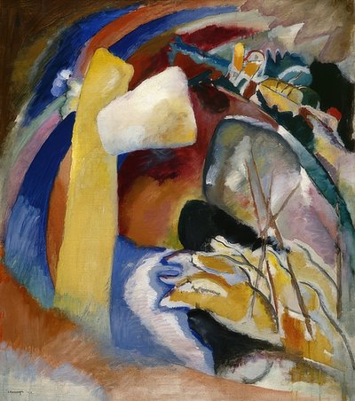 Diseño para una imagen con forma blanca de Wassily Kandinsky