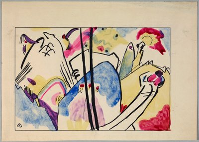 Borrador de "Composición IV" de Wassily Kandinsky