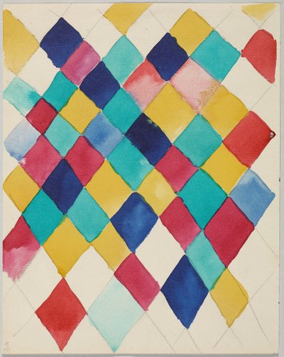 Estudio de color con rombos de Wassily Kandinsky