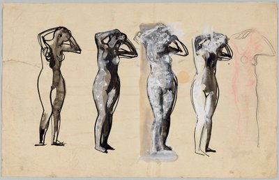 Cinco desnudos femeninos de Wassily Kandinsky