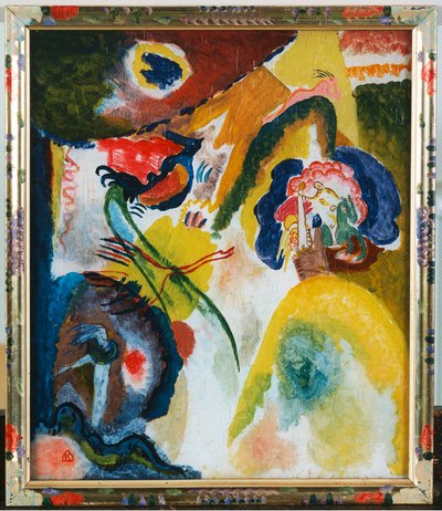Cuadro de cristal con cisne de Wassily Kandinsky
