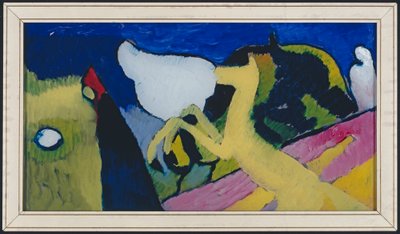 Con un caballo amarillo de Wassily Kandinsky