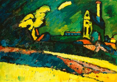 Murnau - Paisaje con Iglesia I de Wassily Kandinsky