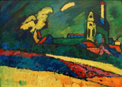 Murnau – Paisaje con iglesia I de Wassily Kandinsky