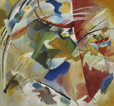 Pintura con centro verde, 1913 de Wassily Kandinsky