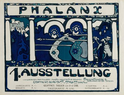 Póster para la 1ª Exposición de la Falange, 1901 de Wassily Kandinsky