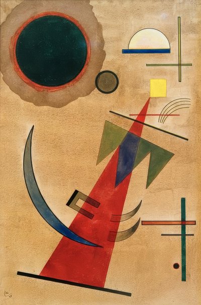 Rojo en forma puntiaguda de Wassily Kandinsky