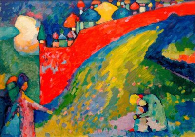 Muro rojo (Cúpulas) de Wassily Kandinsky
