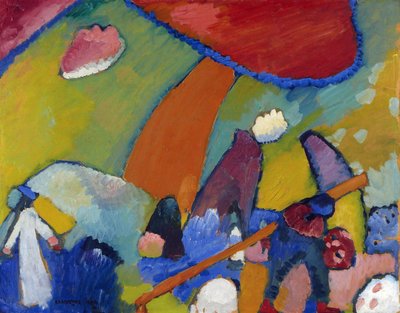 "Escena de playa" Pintura de Vassily Kandinsky de Wassily Kandinsky
