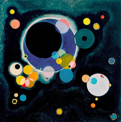 Boceto para varios círculos de Wassily Kandinsky