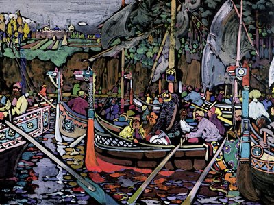 Canción del Volga, 1906 de Wassily Kandinsky