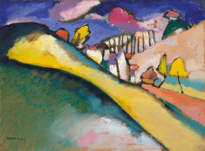 Estudio para paisaje (Dünaberg) de Wassily Kandinsky