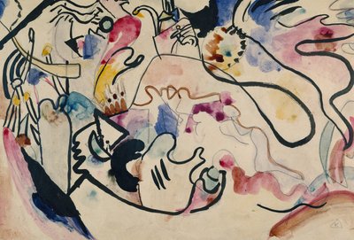 Acuarela No. 8 Día del Juicio, 1911-1912 de Wassily Kandinsky