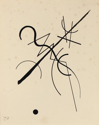 Dibujo para Punto y Línea a Plano de Wassily Kandinsky
