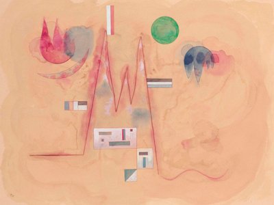 Zickzack en Weich Zigzag en entourage mou, 1933 de Wassily Kandinsky