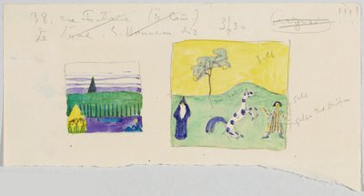 Zwei Landschaften mit Staffage de Wassily Kandinsky