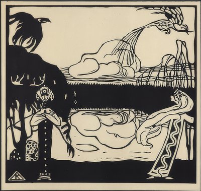 Dos pájaros. 1907 de Wassily Kandinsky