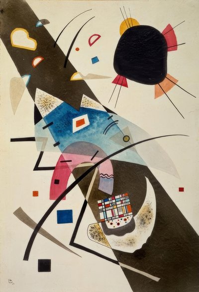 Dos manchas negras de Wassily Kandinsky