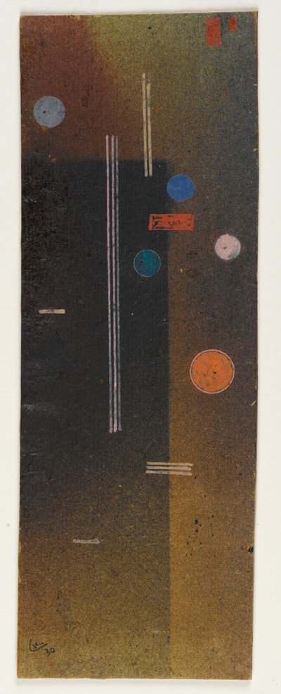Sin título (Ohne Titel) 1930 (óleo y gouache sobre tabla) de Wassily & Marc Franz (1880 1916) Kandinsky