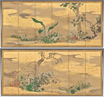 Flores y árboles de las cuatro estaciones de Watanabe Shiko