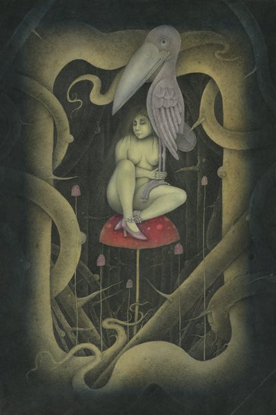 UN PÁJARO EN LA MANO, 2007 (técnica mixta) de Wayne Anderson