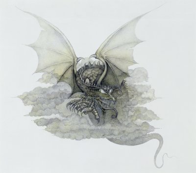 Un dragón que parece una nube de Wayne Anderson