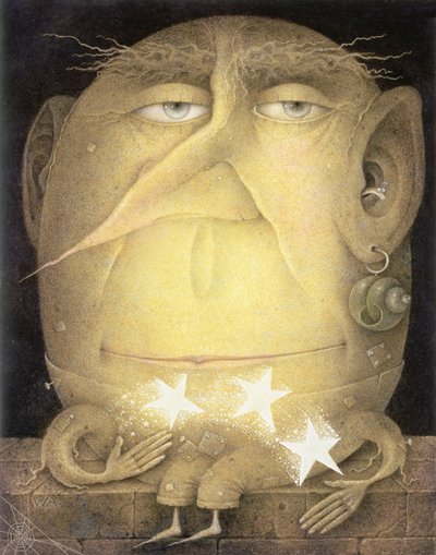 Catch a Falling Star (lápiz y lápiz de color sobre papel) de Wayne Anderson