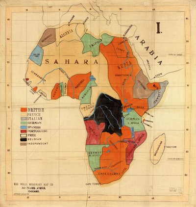 África]. de Wells Missionary Map Co.