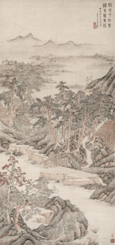 Lavando los pies del mundo polvoriento, 1570 de Wen Boren