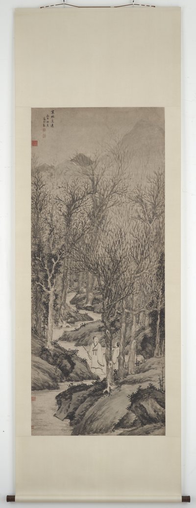 Altivos eruditos en un bosque invernal (S1989.7) de Wen Zhengming