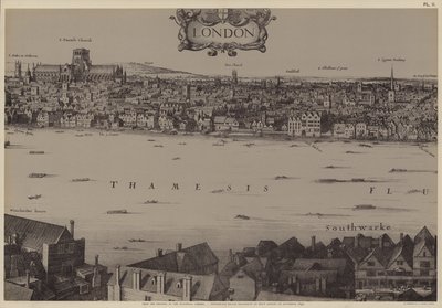 Panorama de Londres de Wenceslaus (after) Hollar