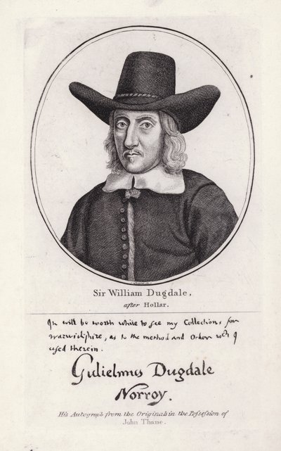 Sir William Dugdale de Wenceslaus (after) Hollar