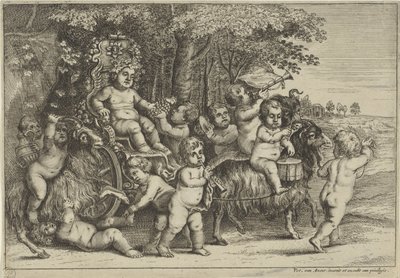 Procesión de bacante y niños sobre cabras de Wenceslaus Hollar (rejected attribution)