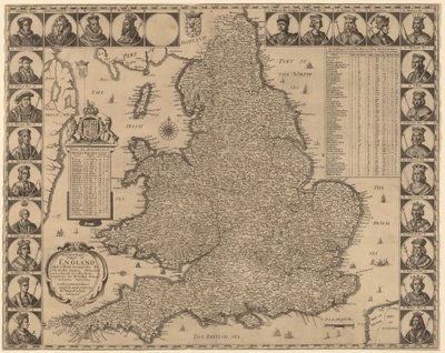 Un nuevo y exacto mapa de Inglaterra de Wenceslaus Hollar