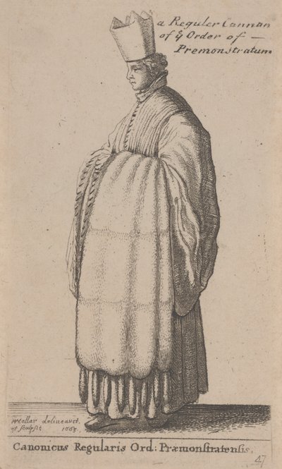 Un Canónigo Regular de la Orden de Premonstratenses de Wenceslaus Hollar