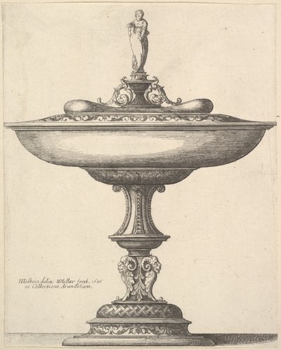 Copa ancha con tallo ornamental, 1646 de Wenceslaus Hollar