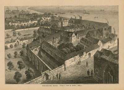 Vista aérea de Winchester House de Wenceslaus Hollar