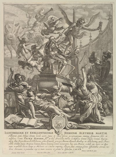 Alegoría sobre la muerte del Conde de Arundel, ca. 1646 de Wenceslaus Hollar