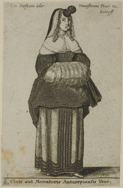 Esposa de Amberes de Wenceslaus Hollar