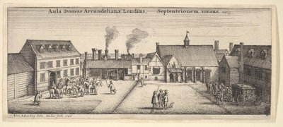 Casa Arundel desde el norte, 1646 de Wenceslaus Hollar