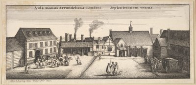 Casa Arundel desde el norte de Wenceslaus Hollar