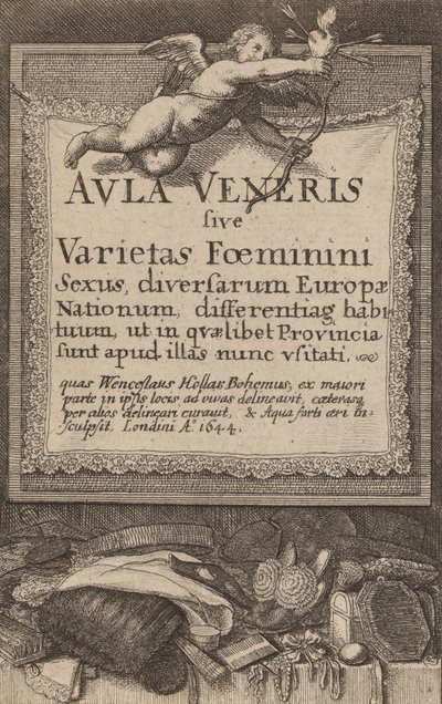 Aula Veneris: Página de título, 1644 de Wenceslaus Hollar